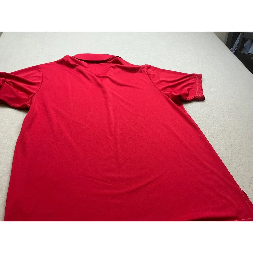 Adidas Vintage Polo Shirt Red Short Sleeve‎ Performance Golf Mens XL Z72993